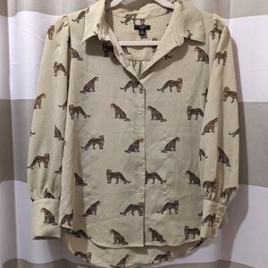 Ann Taylor petite xs. Cheetah button up. Womens